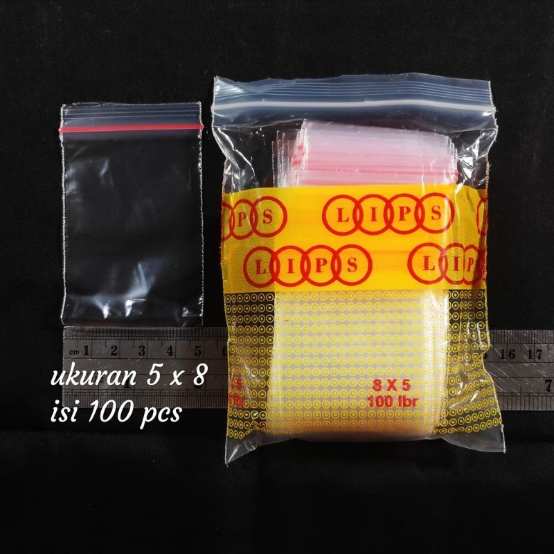 Plastik Klip 5X8CM Plastic Clip 5 X 8 Cm Ziplock Sebaguna Pe 5X8 cm Isi 100pcs