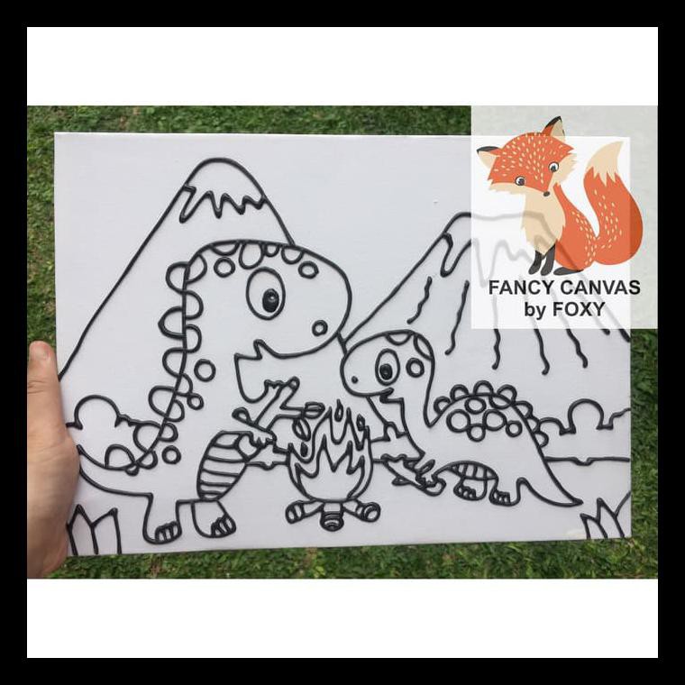 

Ready Stok Kanvas Lukis Anak Gambar Dua Dinosaurus Peralatan Melukis Murah Terlengkap Al3