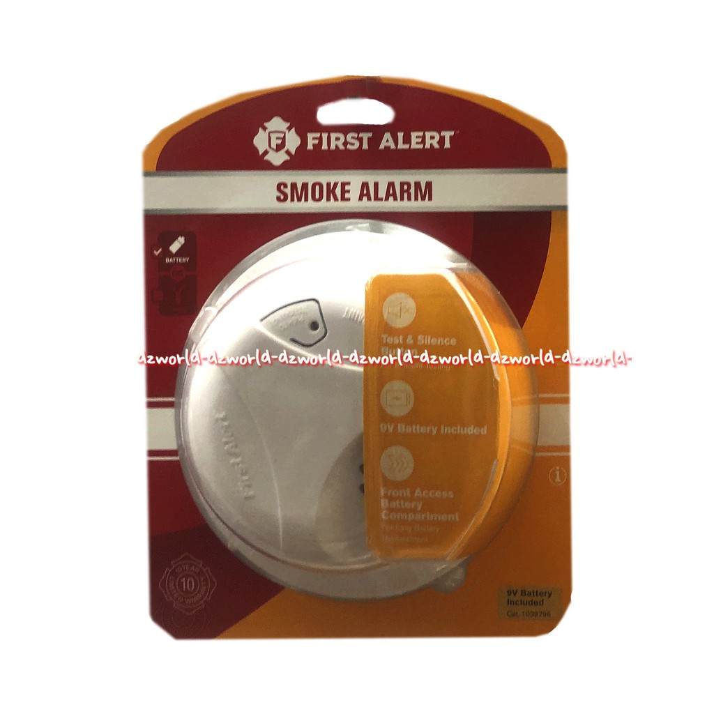 First Alert  Smoke Alarm Sensor Alarm Untuk Asap Dengan Baterai Sensor Deterctor Asap