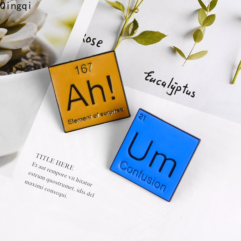Bros Pin Enamel Desain Tabel Periodik Kimia Ah Um Science Untuk Hadiah Perhiasan