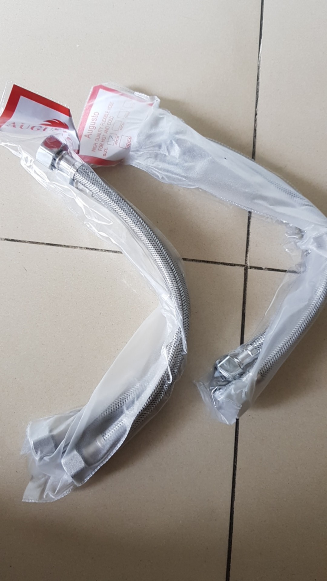Fleksibel Anyam 30 Cm Stainless Aug- Selang Air 30cm Flexible Murah Wastafel Closet Panas Dingin