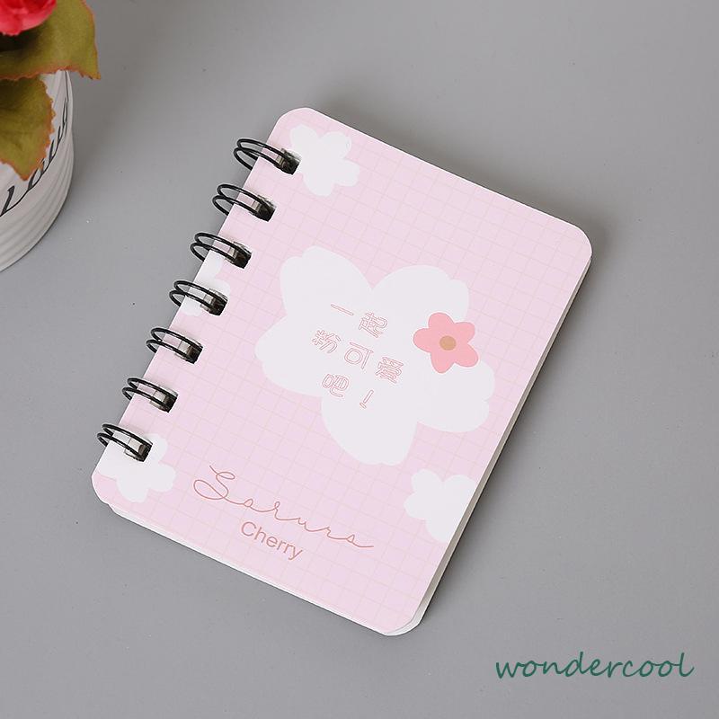 A7 Rollover Coil Buku Mahasiswa Saku Buku Kecil Mini Notebook Diary Portable Office Notepad-Won