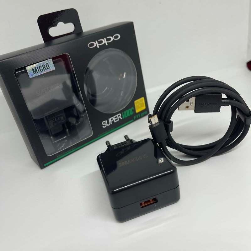 TRAVEL CHARGER OPPO R17 VOOC ALL BLACK FOR MICRO DAN TYPE C/CHARGER OPPO R17 SUPERVOOC FAST CHARGING  PROMO SEN