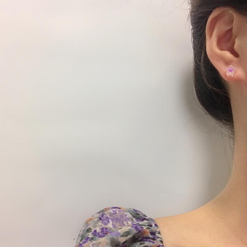 S925 Sterling Silver Needle Fashion Tulip Butterfly Earrings Set Simple Feminine Temperament Trend Accessories Jewelry Gifts