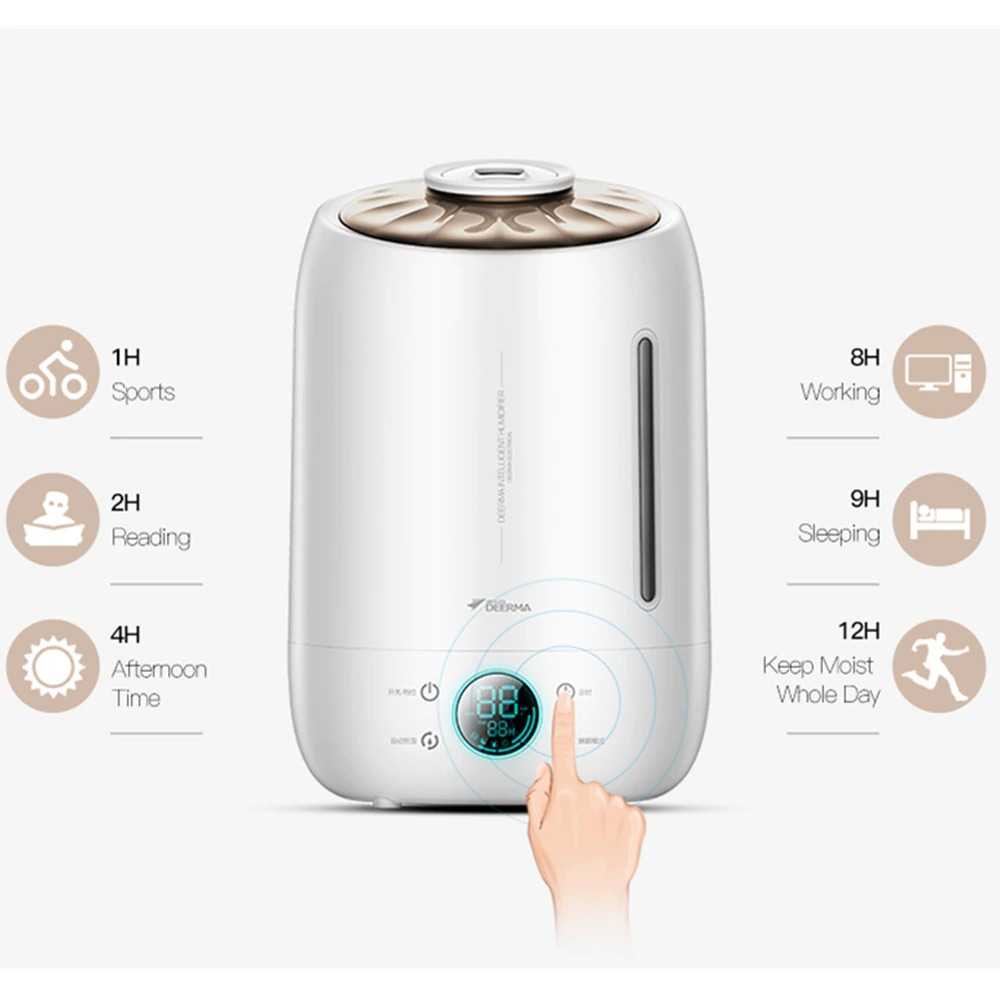 GS8 DEERMA Air Humidifier Ultrasonic 5L Touch Screen - DEM-F500