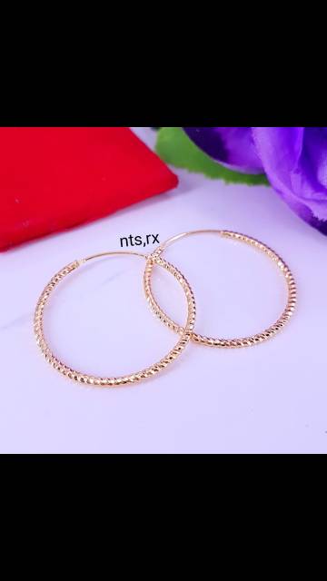 Anting bulat titanium kode 03 awet,tahan lama,