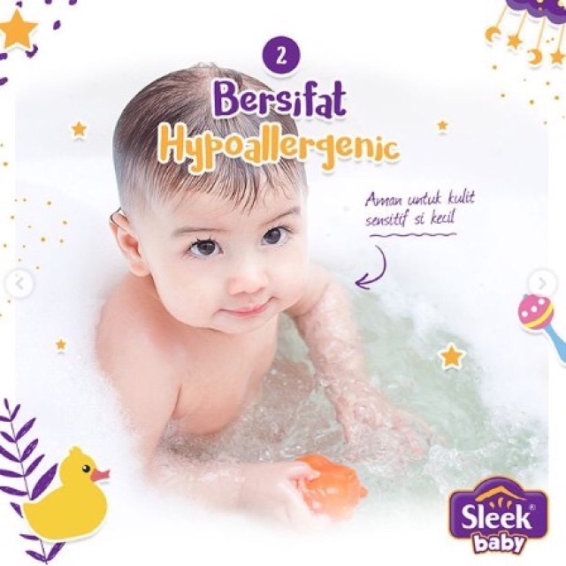 Sleek Baby - Natural Antibacterial 2 in 1 Hair and Body wash - 250 ML Sabun Dan Shampoo Bayi