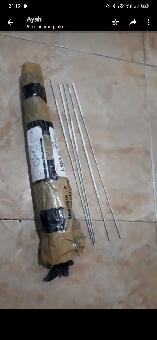 Kawat Las  Listrik Aluminium Grilumin 14 Diameter 2,5mm Dan 3,2mm