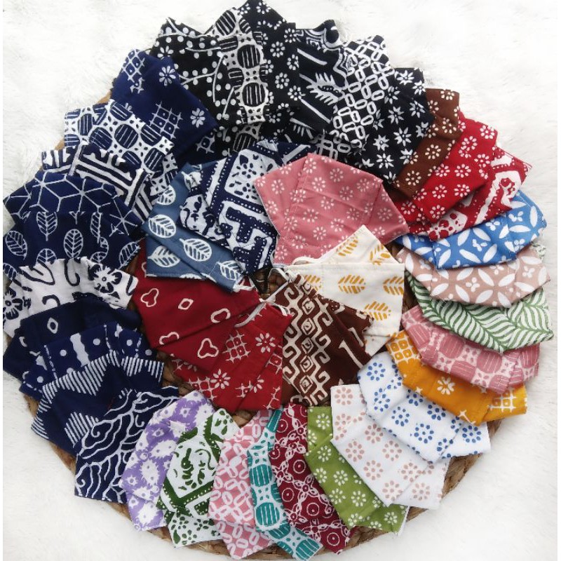 Masker kain 3D/masker batik cap/Souvenir masker kain