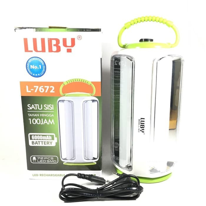 Emergency Lamp Luby L7672 Led 100Jam Lampu Darurat bisa spt powerbank Torch Flash Light L-7672
