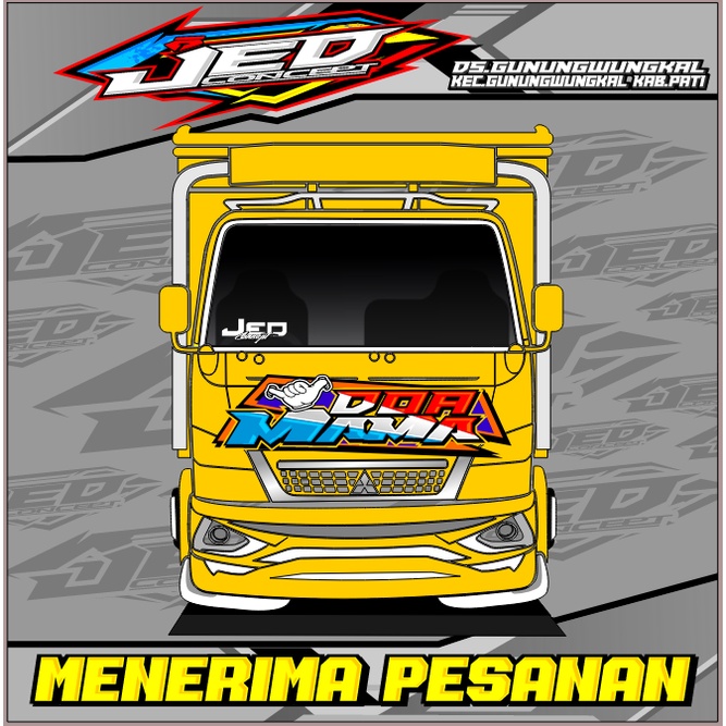 DECAL KABIN CANTER / STIKER KABIN CANTER / DOA MAMA