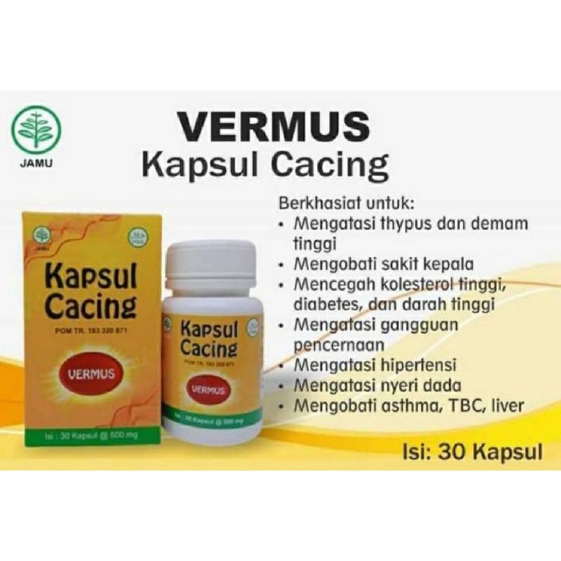 KAPSUL CACING VERMUS PENURUN PANAS 30 KAPSUL