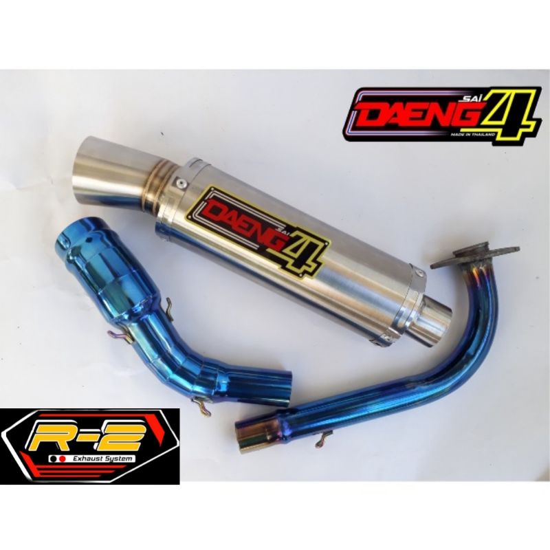 knalpot Daeng4 header biru Vario aerox NMAX beat mio