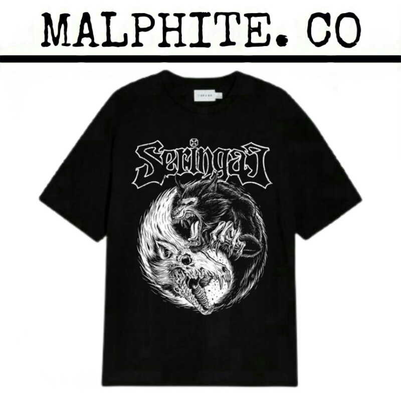 Kaos Baju T-Shirt Seringai Tee Lagu Band Musik Lokal Merch Heavy Metal Punk Rock And Roll Vintage Ov