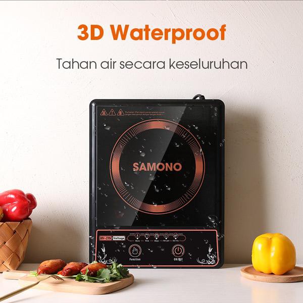 SAMONO WS-01 600W Smart Touch Electric Stove 3D Wateproof Kompor Listrik Induksi Orange