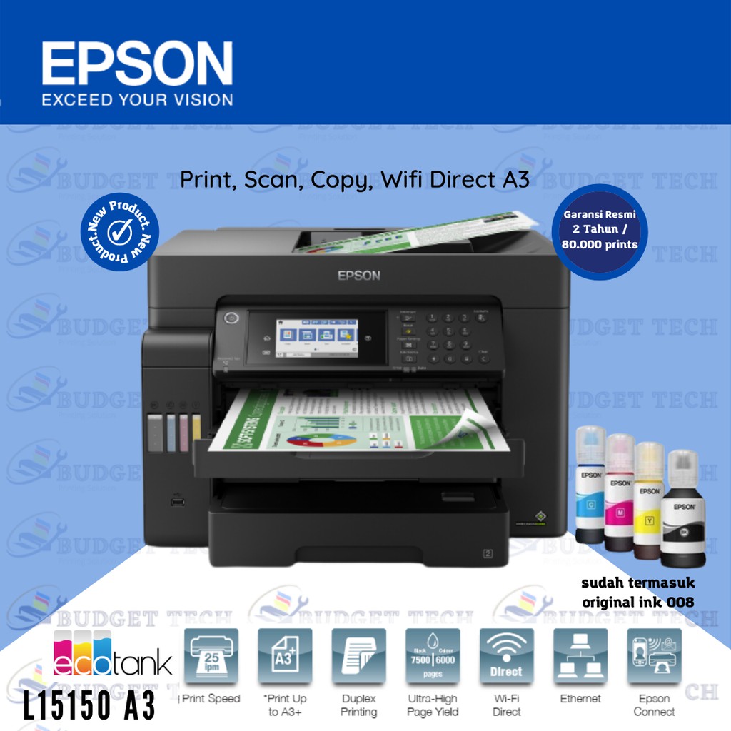 Epson EcoTank L15150 A3 Wi-Fi Duplex All-in-One Ink Tank Printer