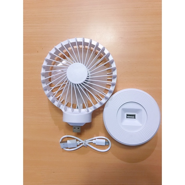 （COD）2IN1 Mini Fan Kipas Angin Mini Model Usb Power Bank Rechargeable