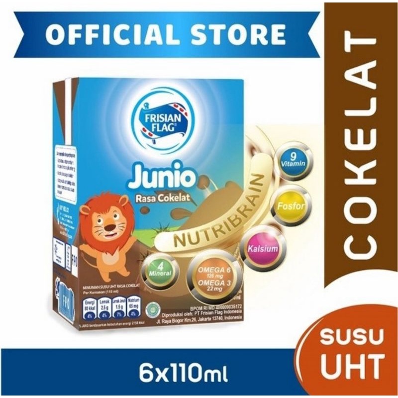 

Frisian Flag Junio UHT chocolate 110ml X6pcs coklat