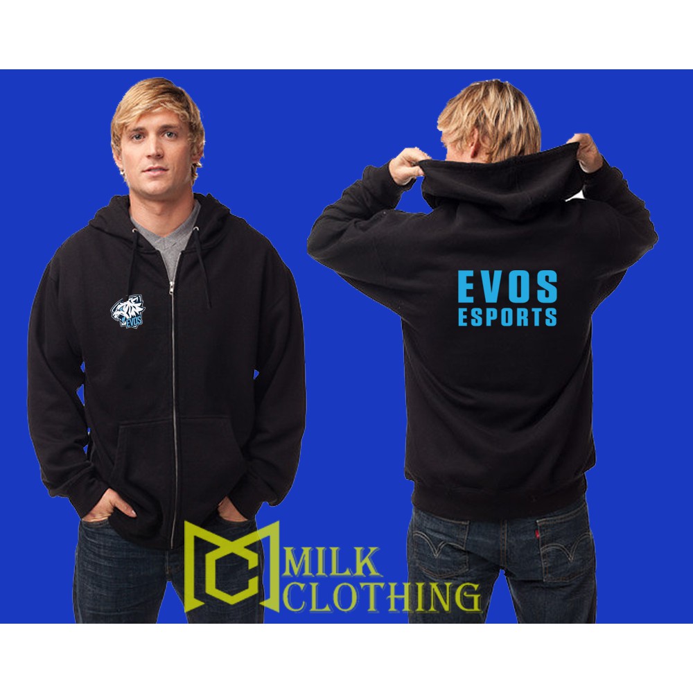 Jaket Hoodie Zipper evos esports - Milk Clothing