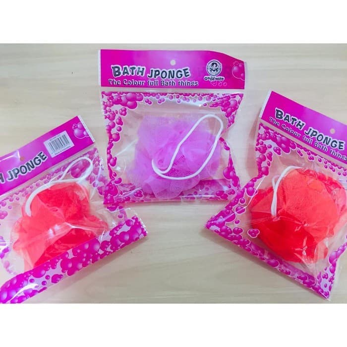 ⭐️ Jendela Kosmetik ⭐️ Spons Mandi / Bath Sponge 20 gr /  Shower Puff / Busa Mandi / Spon Mandi / Alat Mandi JK1