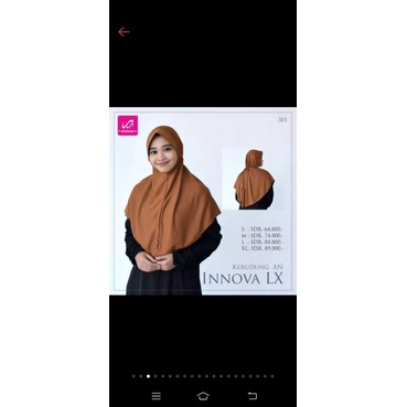 jilbab Rabbani Asli Innova LX Kerudung Sekolah size S M L-Karamel 301