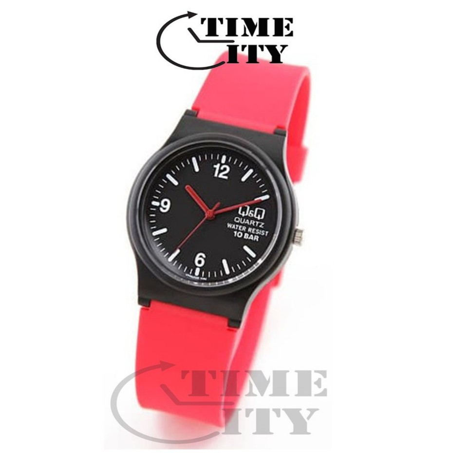 QQ Original VP46J025Y Jam Tangan Wanita - Merah Hitam - Karet