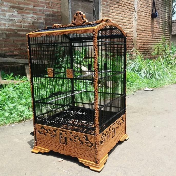 Kualitas terbaik] KANDANG BURUNG SANGKAR BURUNG UKIR KOTAK