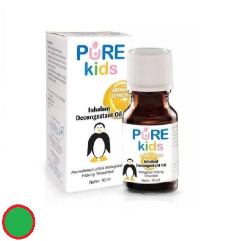 PURE Kids Inhalant Decongestant Oil Pelega Pernafasan Dan Hidung Tersumbat Bayi 10 ml