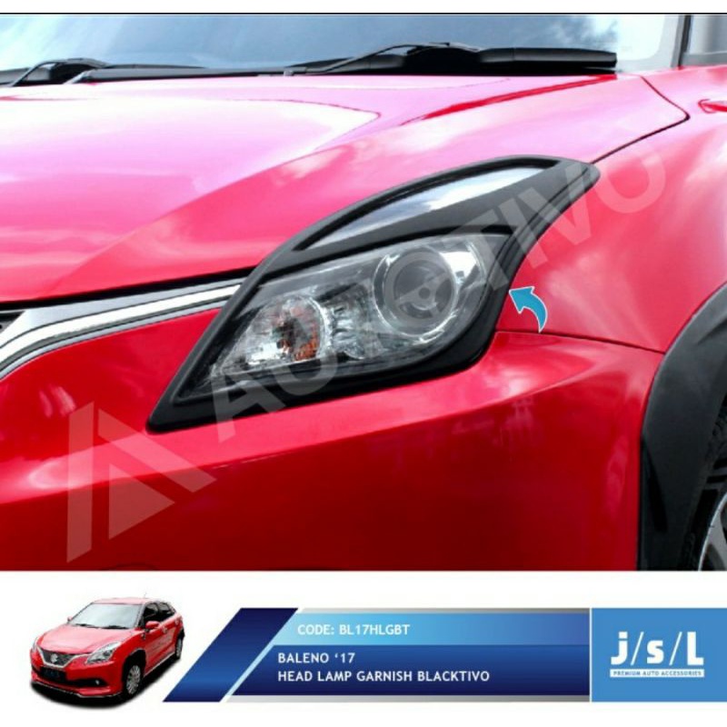 GARNISH DEPAN BALENO HATCHBACK 2017 UP BLACKTIVO HITAM