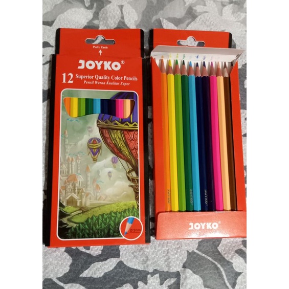 

Joyko pensil 12 warna panjang/clear