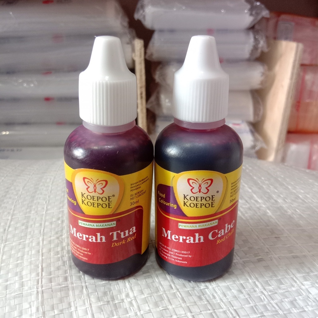 

Koepoe Koepoe Pewarna Makanan Merah Cabe / Merah Tua 30 ml
