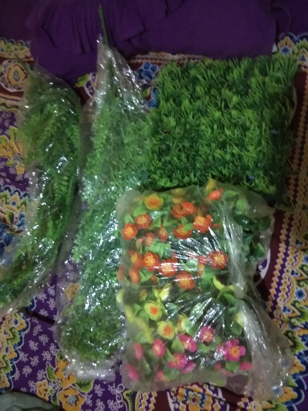 Rumput Jepang Panjang/rumput Plastik/bunga Plastik/daun Plastik/daun Rambat Plastik/oasis/busa Bunga