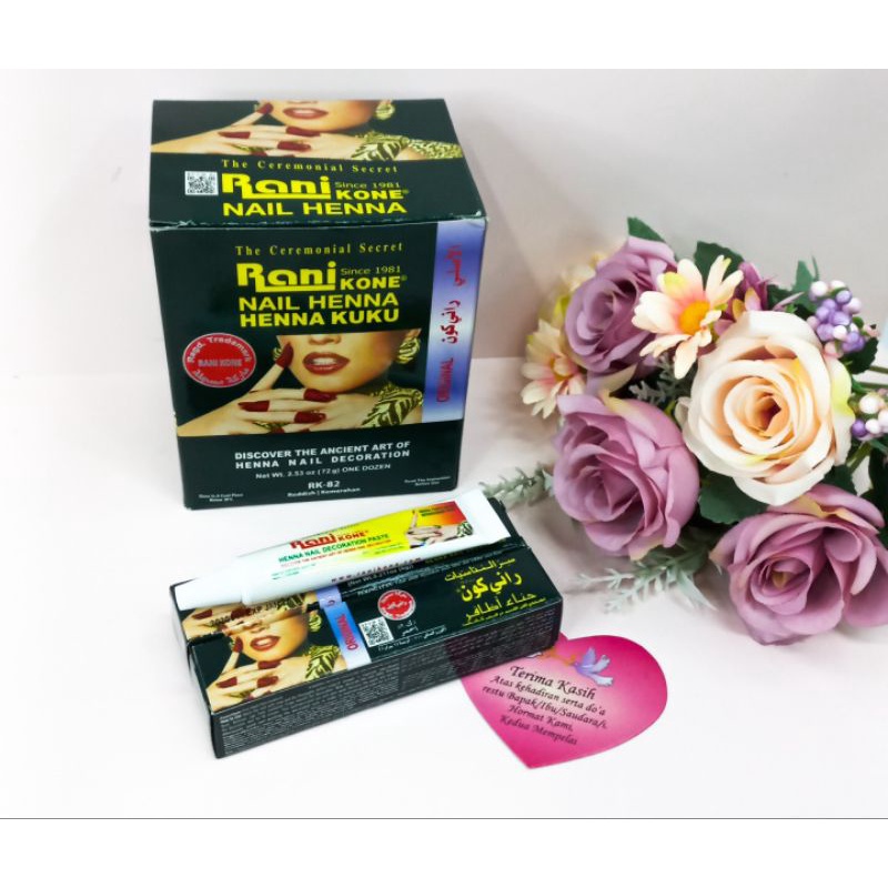 Henna Rani Kone Nail Decoration Paste Kutek Henna Pacar Kuku