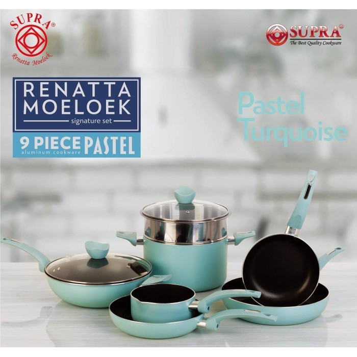 Panci SUPRA 9pcs EDISI Chef Renata/NEW Panci SUPRA 9pcs Pastel Supra Renata