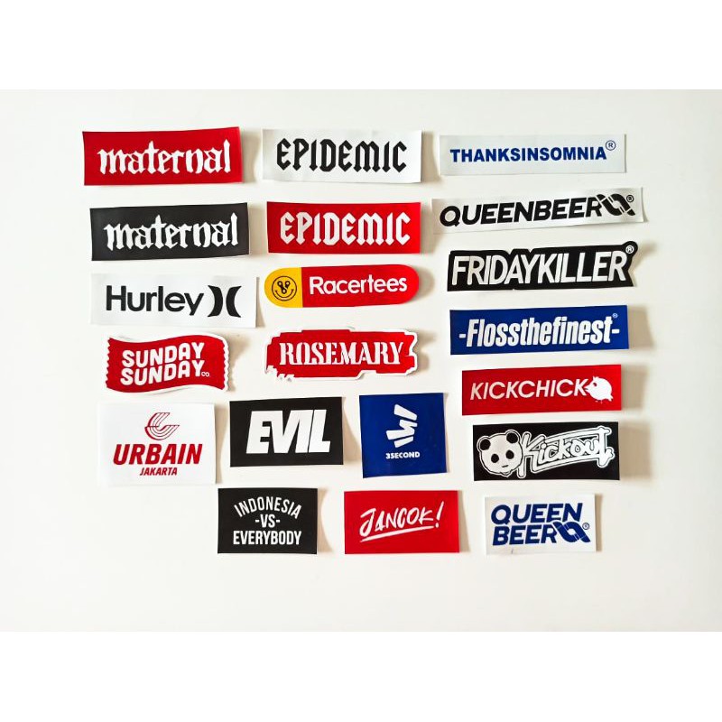 

STIKER BRAND BISA PILIH DISTRO GRAFTAC HYPEBEAST LOCALBRAND STICKER KATALOG 008