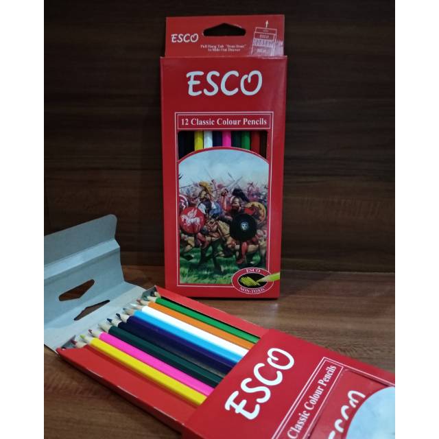 

pensil warna esco 12 warna ( panjang)