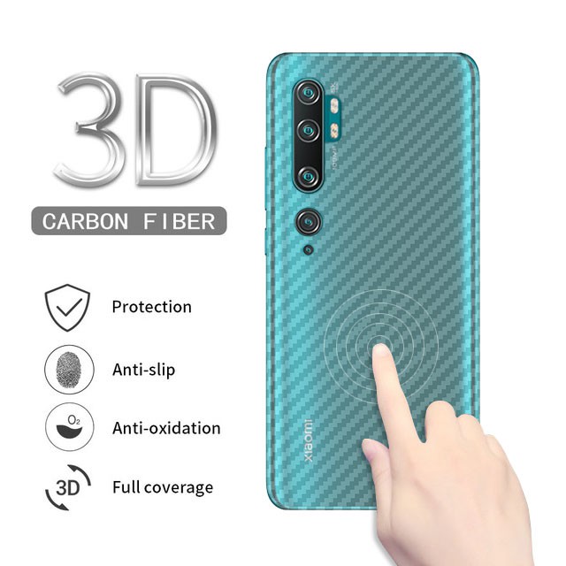 Garskin Carbon Xiaomi Mi Note 10 CC9 PRO Premium Back Screen Protector