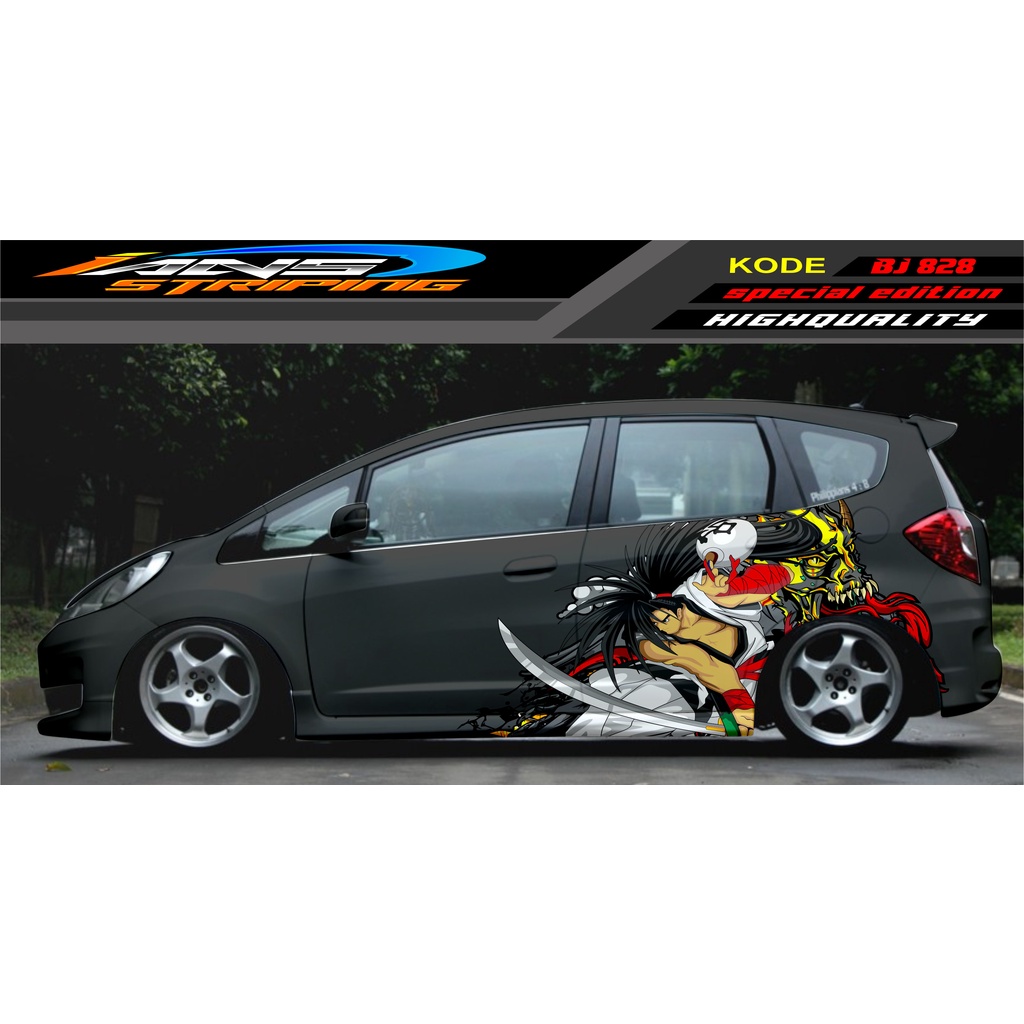 VARIASI STICKER MOBIL HONDA JAZZ, SIGRA, YARIS, SWIFT / DECAL MOBIL / DECAL STICKER MOBIL ANIMASI