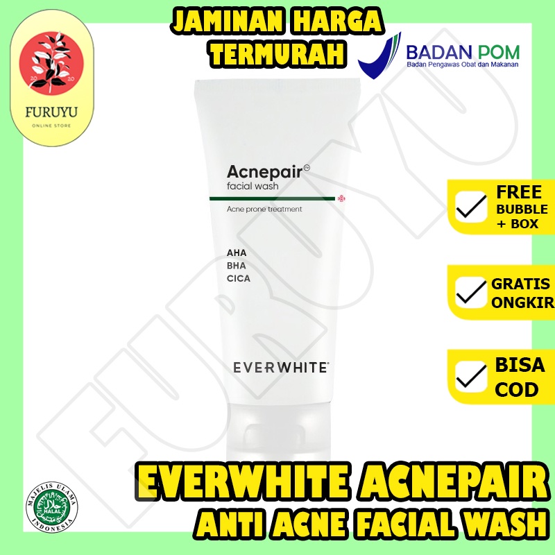 Everwhite Acnepair Facial Wash - Sabun Cuci Muka Pembersih Wajah Berjerawat - Ever White Acne Pair