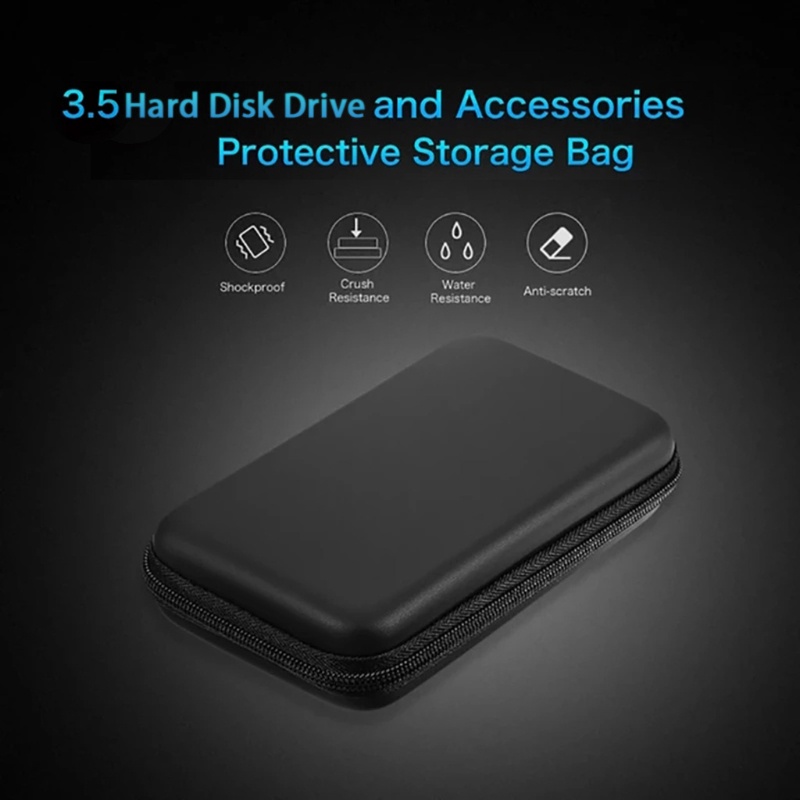 VIVI   Portable Hard EVA Case for Carrying Power Bank Charger USB Cable Battery External Carrying Lanyard Design