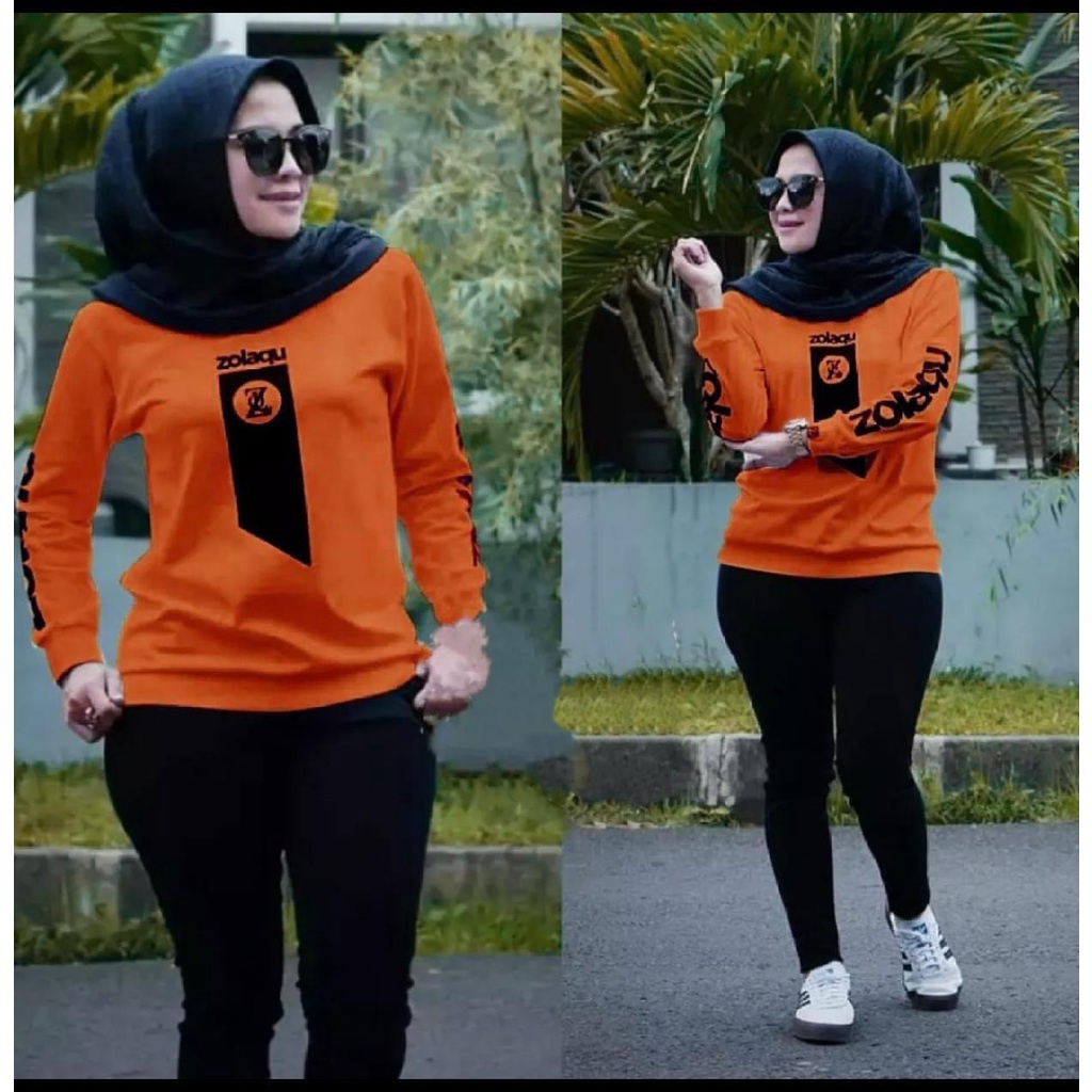 ATASAN LENGAN PANJANG/SWEATER ZOLAQU/COD /BAJU WANITA LENGAN PANJANG/SWEATER HIJAB STYLE