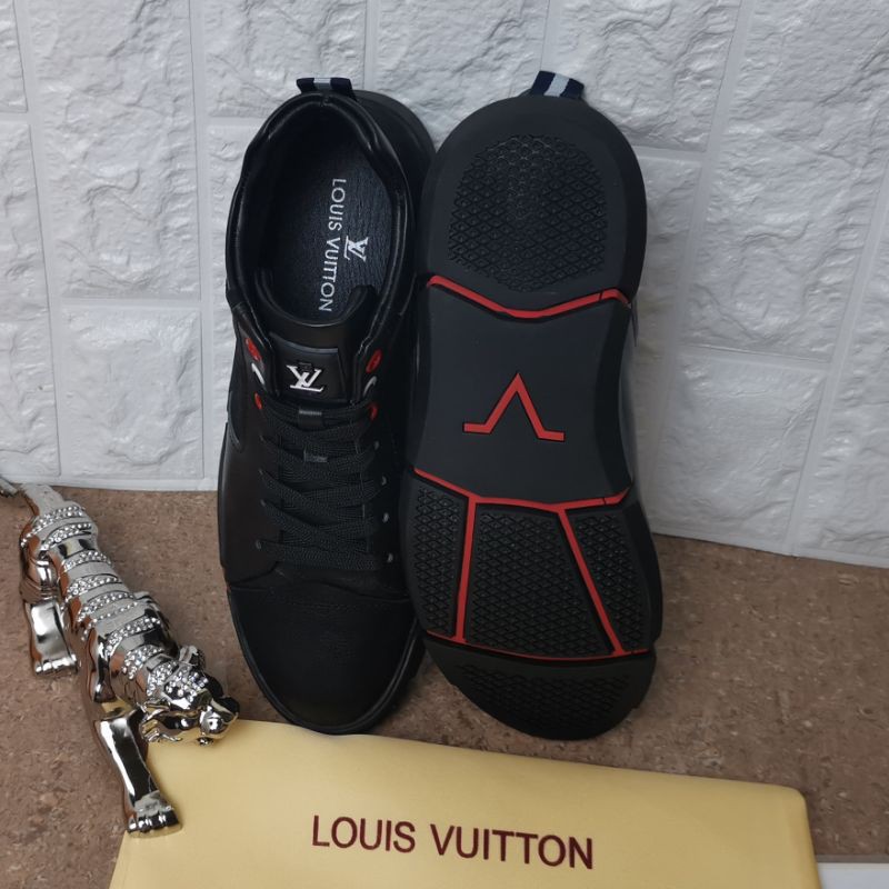 sneaker boots lv mirror quality sepatu lou is vuitton shoes men kulit asli sepatu cowok