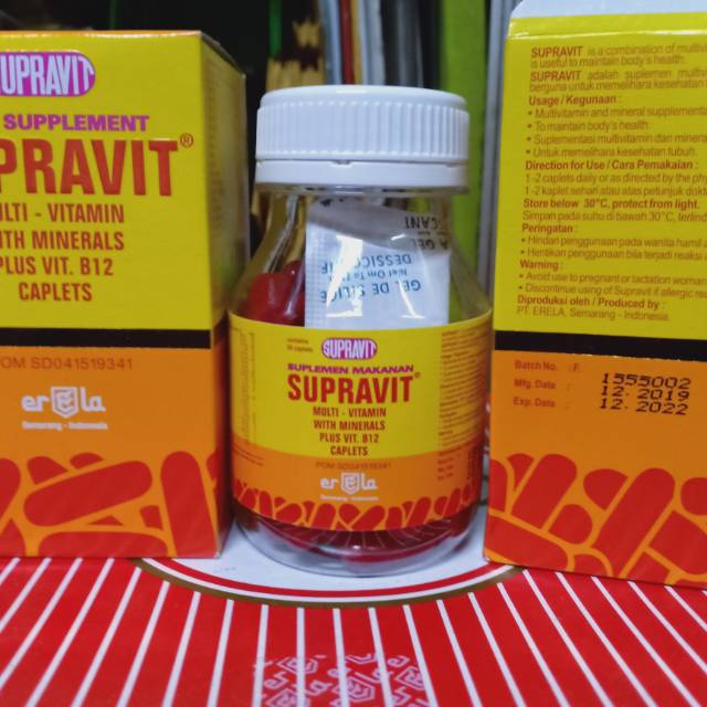 supravit multi-vitamin 60 cap with minerals plus vit b12