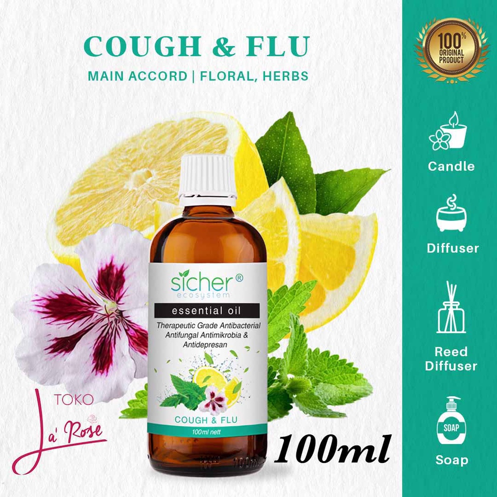 Sicher Essential Aromatherapy Oil Pengharum Pewangi Ruangan Natural Aromaterapi 100ml Refill