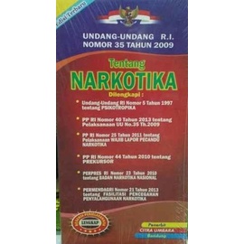 Buku UU RI Nomor 35 Tahun 2009 tentang Narkotika TERPERCAYA