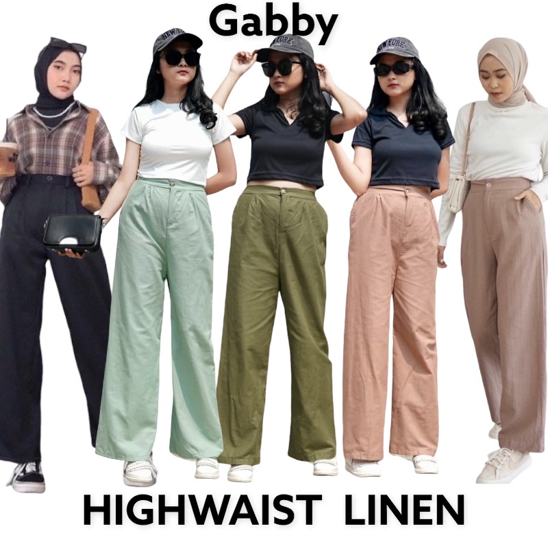 GFS LINEN PJG100cm HIGHWAIST GABBY SEOUL CULOTTES
