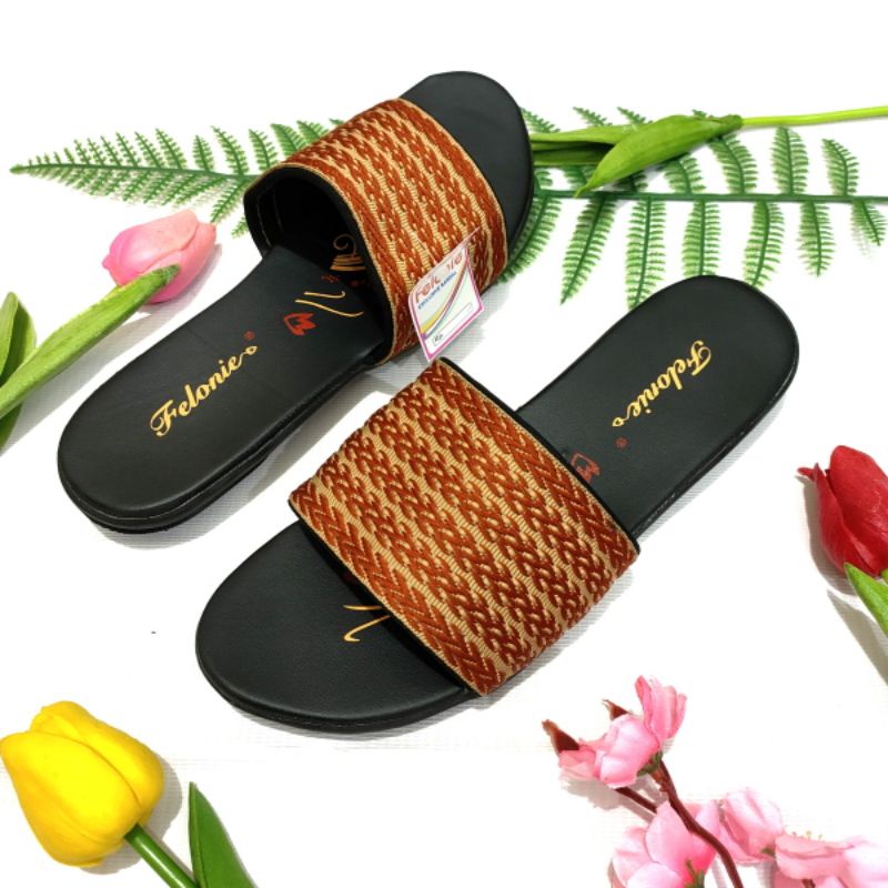 Sandal wanita terbaru murah Felonie DH 02 Rajut kekinian trendy keren elegan