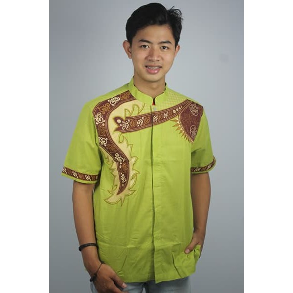 MY BAJU KOKO PRIA BORDIR PREMIUM TN 45 HIJAU MUDA - HIJAU MUDA, M