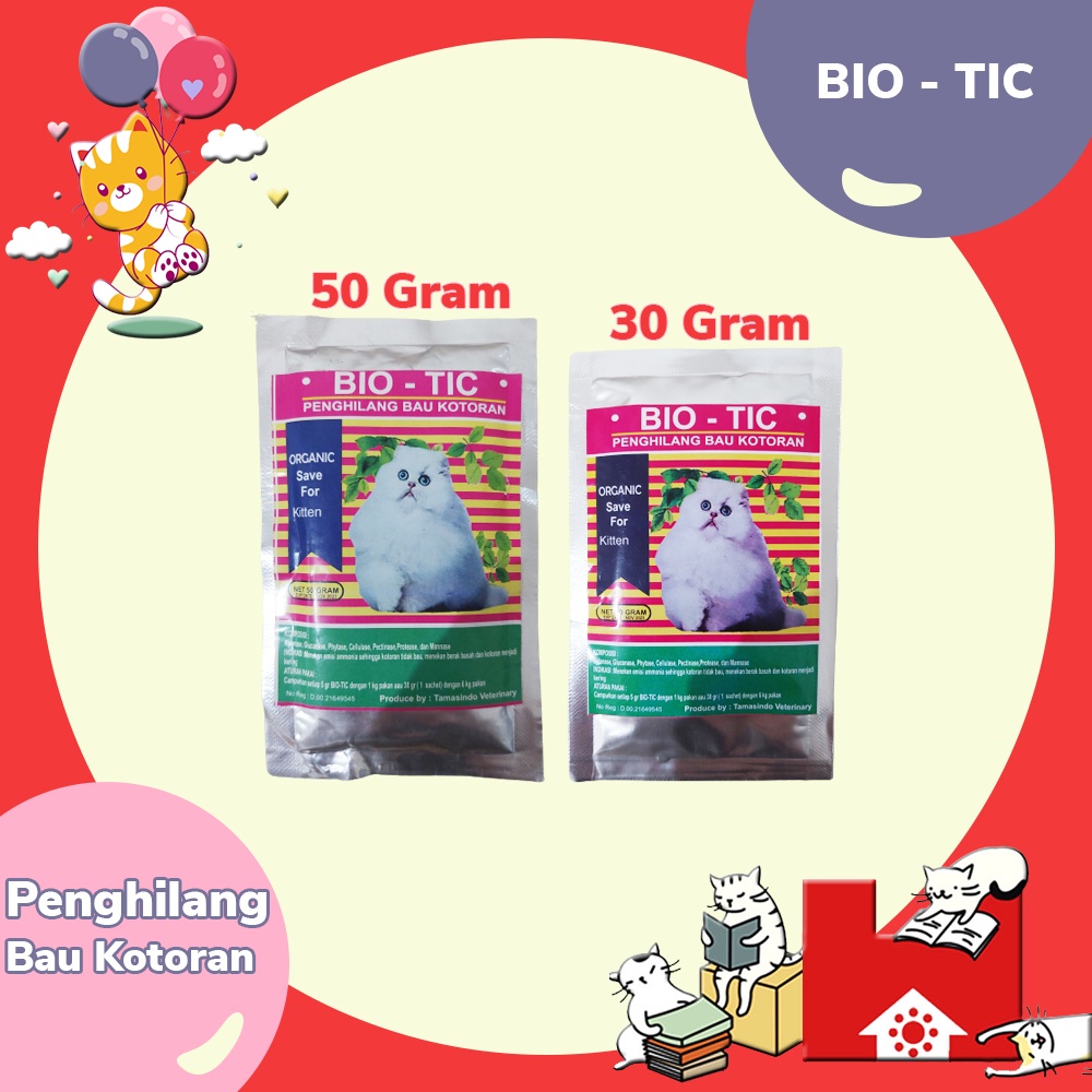 Promo BIOTIC CAT 30gr / 50gr - OBAT PENGHILANG BAU KOTORAN KUCING DAN ANJING