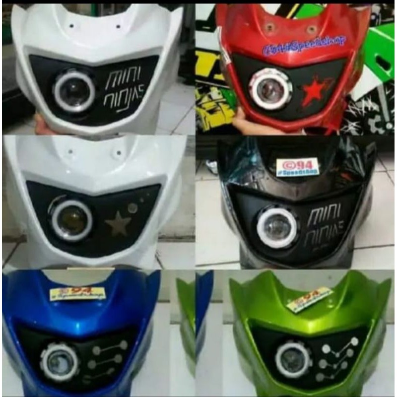 batok ninja r set lampu proji